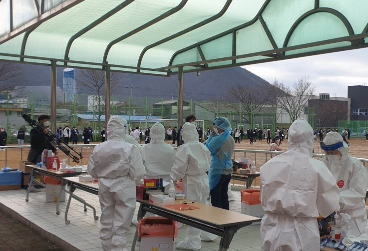 ▲ 진단검사 모습. 사진=연합뉴스