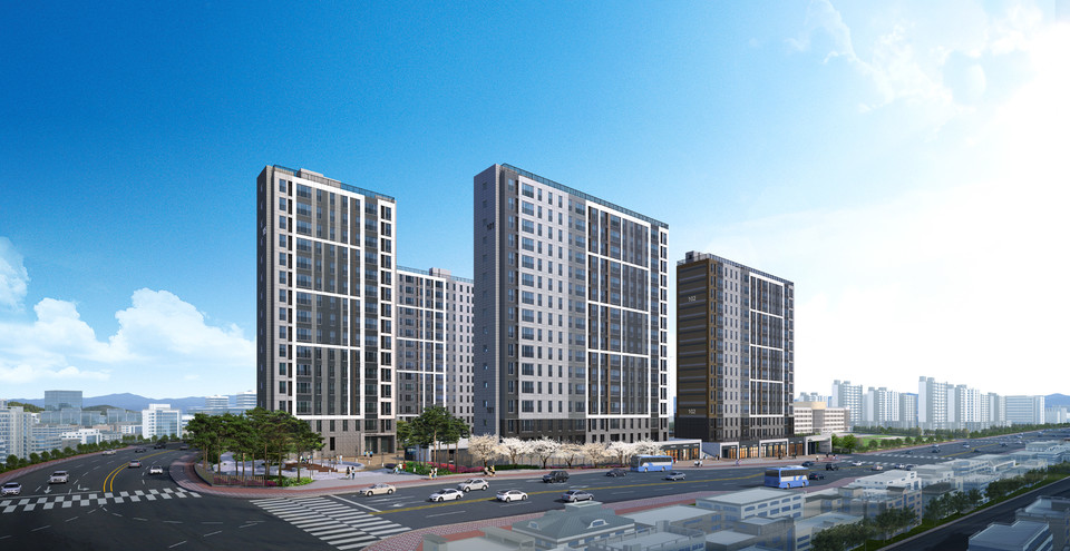 ▲ 서충주신도시 월드메르디앙 엔라체 투시도.