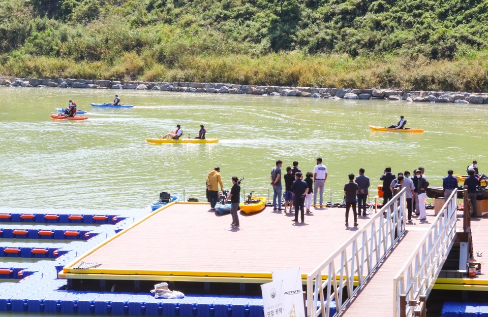 ▲ 단양별곡생태체육공원 계류장. 사진=단양군제공