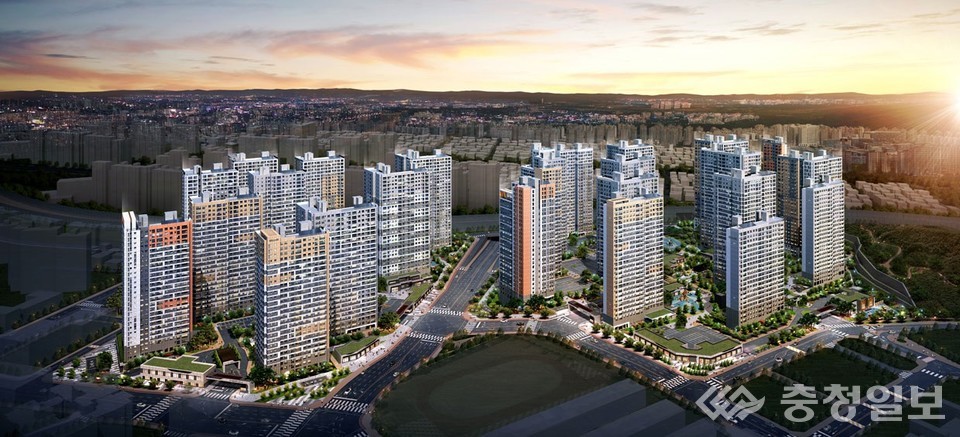 ▲ 계룡건설 컨소시엄이 시공하는 미니 신도시급 대단지 우수한 상품성 자랑(투시도)