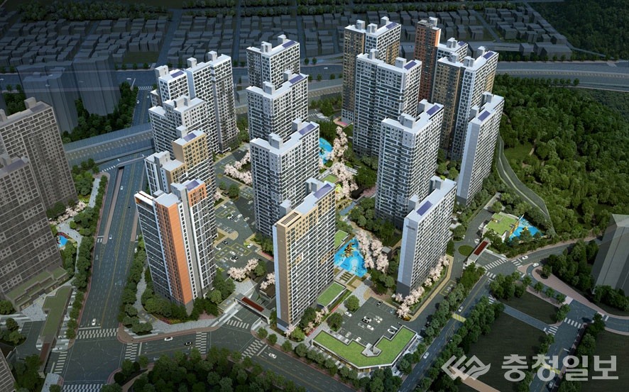 ▲ 리더스시티 통합 조감도, 사진제공=계룡건설 컨소시엄