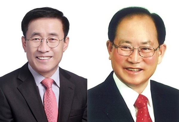 ▲ 국민의힘 단양군수 예비후보 김문근(왼쪽), 류한우. 이들 두 후보는 오는 29, 30일 이틀간 여론조사를 통해 후보자를 선출한다. 사진=김문근, 류한우제공