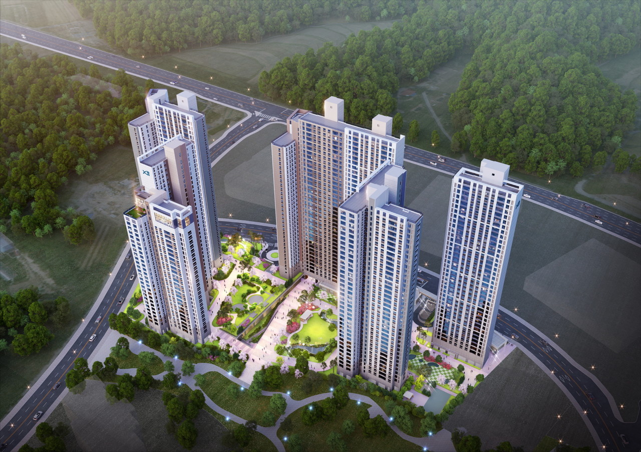 ▲ 제천 미니복합타운 내 들어서는 제천자이 더 스카이 조감도. 제천자이는 6일 견본주택 오픈과 함께 본격 분양에 들어갔다. 사진=제천자이제공