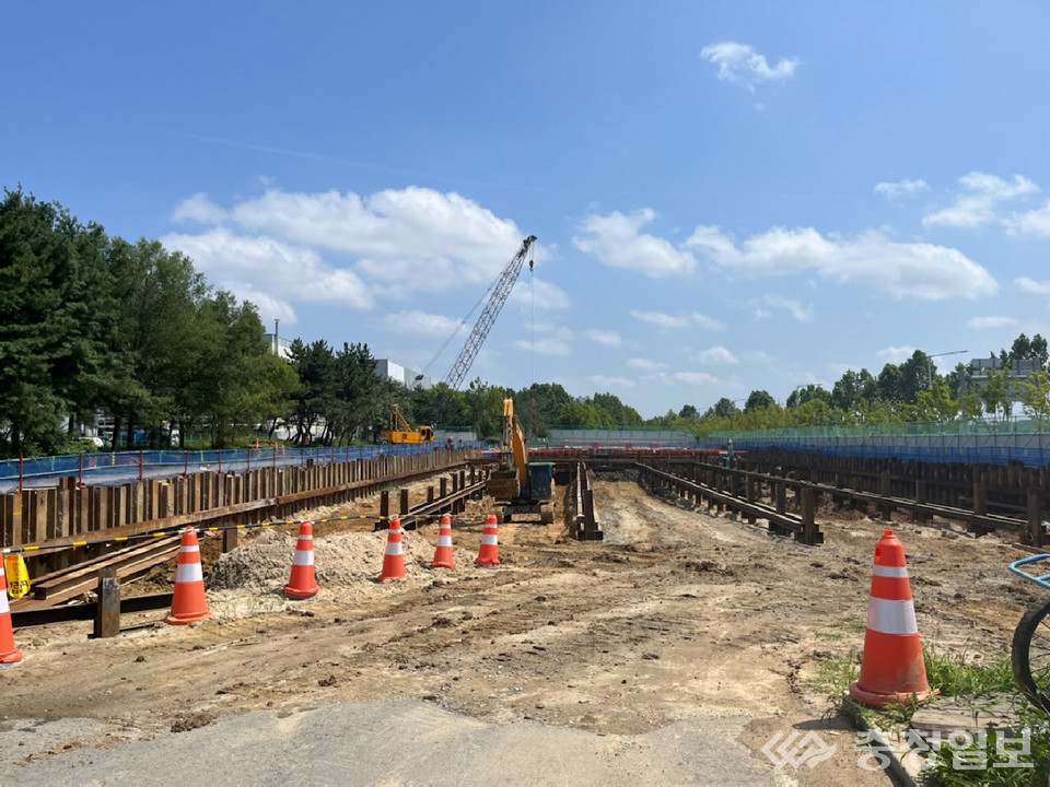 ▲ 오창과학산업단지 완충저류시설 터파기 현장사진.