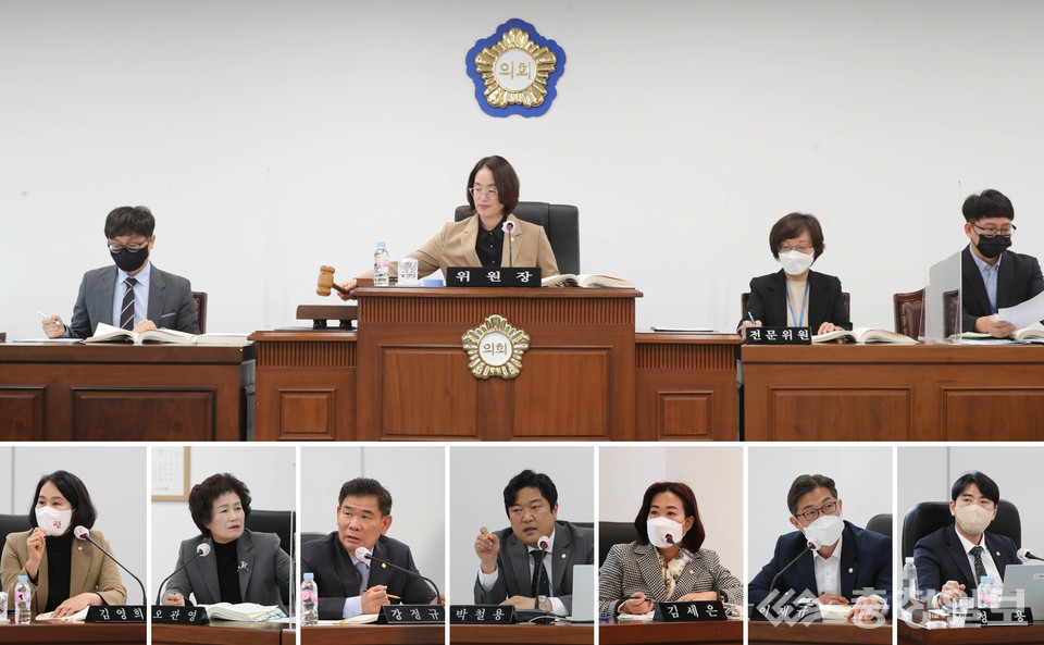 ▲ 행정사무감사 특별위원회 행정사무감사(사진 중앙 이지현 위원장)