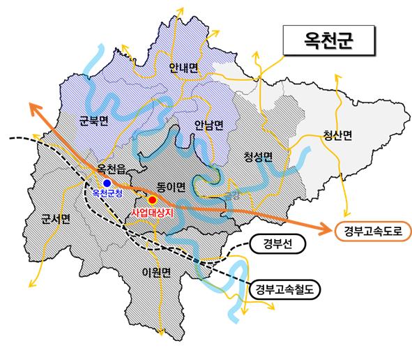 ▲ 충북 옥천 2농공단지 조성 예정지.