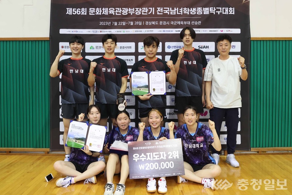 ▲ 남녀 단체전 참가 선수와 박경수 코치(사진 맨 오른쪽)