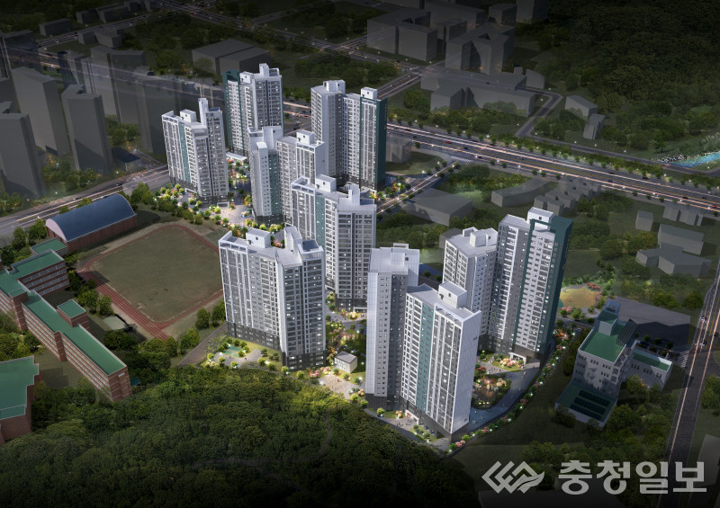 ▲ 관저 푸르지오 센트럴파크 야경투시도