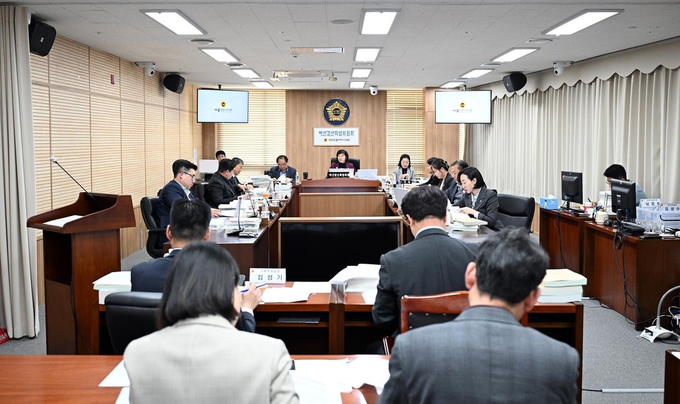 ▲ 세종시의회 예산결산특별위원회 심사./세종시의회