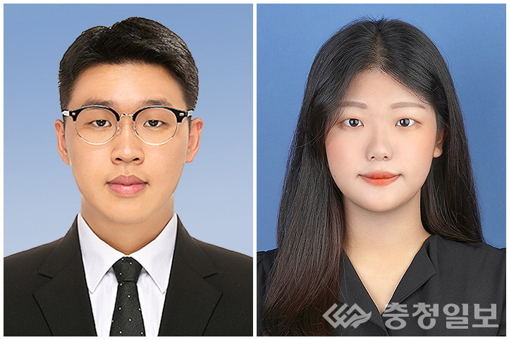 ▲ 우석대학교는 진천캠퍼스 건축학과 서동욱씨(왼쪽)와 군사안보학과 김민서씨.