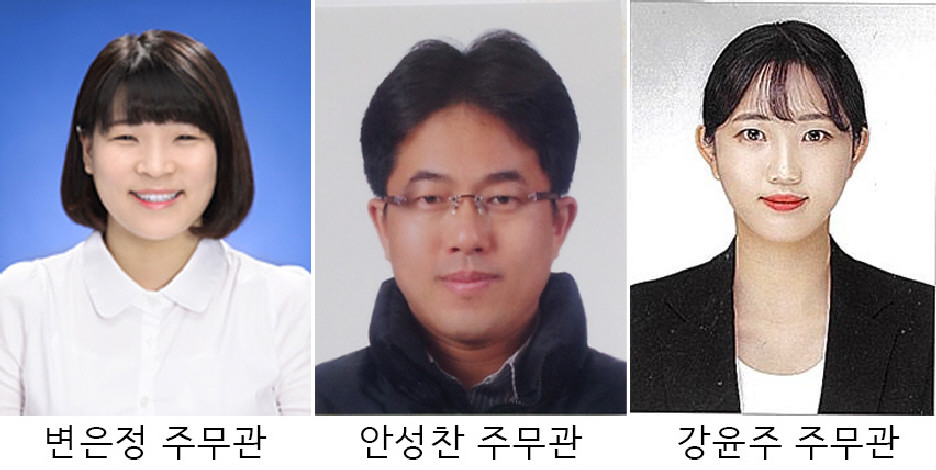 ▲ 충북 괴산군은 2024년 1분기 친절공무원에 변은정 주무관, 안성찬 주무관, 강윤주 주무관이 선정됐다.