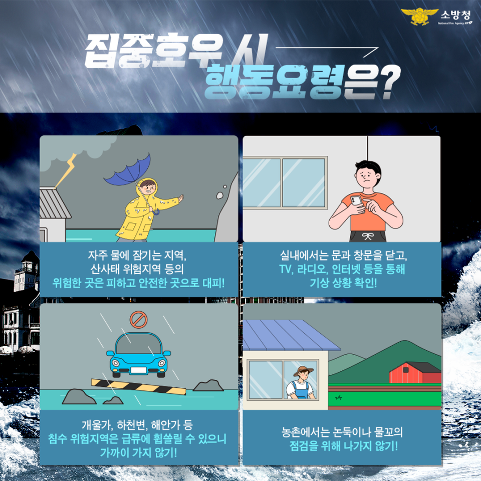 보은소방서, 집중호우 시 행동요령 홍보