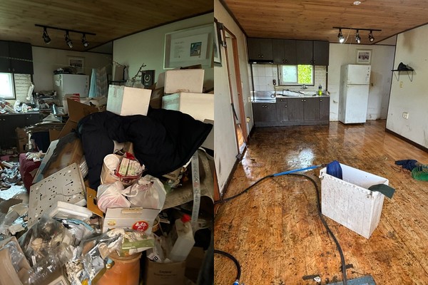 ▲ 저장강박가구 주거지 환경정비 전후 모습