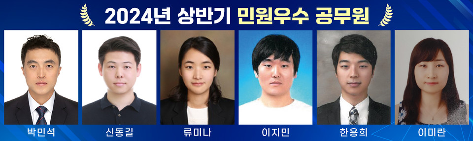 ▲ 충북 증평군이 2024년 상반기 민원우수 공무원을 선발했다.