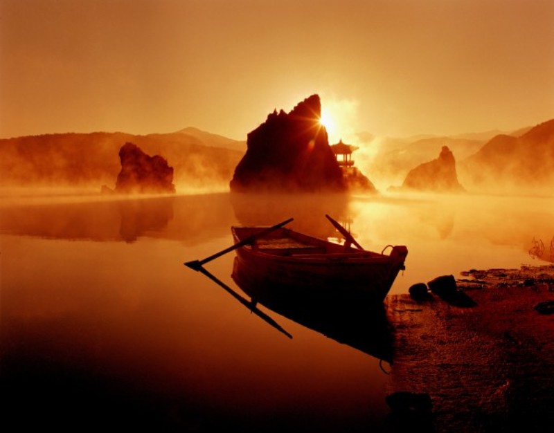 ▲ 도담삼봉 일출 모습. 사진=단양군제공