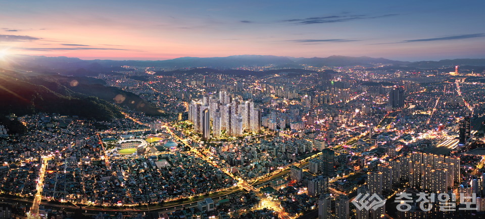 ▲ 조감도(야경)_대전 르에브 스위첸