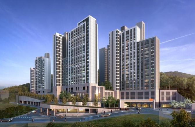 ▲ 단양e편한세상 아파트 전경. 사진=e편한세상 아파트제공