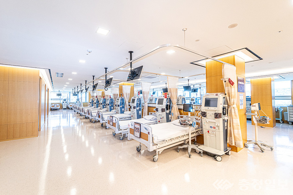 ▲ 유성선병원 인공신장실 내부 전경