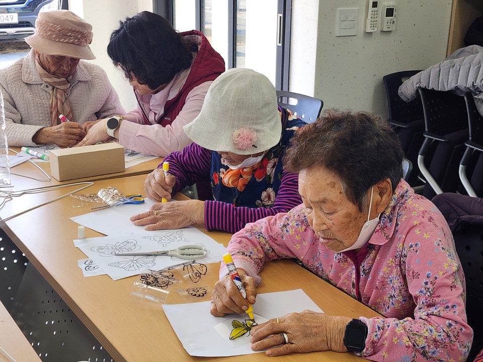 ▲ '우리가 그린 행복' 프로그램 현장 활동 사진.