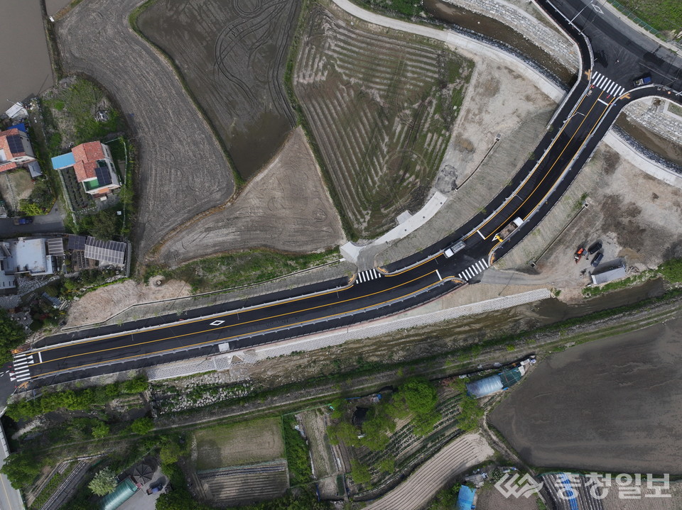 ▲ 도시계획도로 준공(드론 사진)