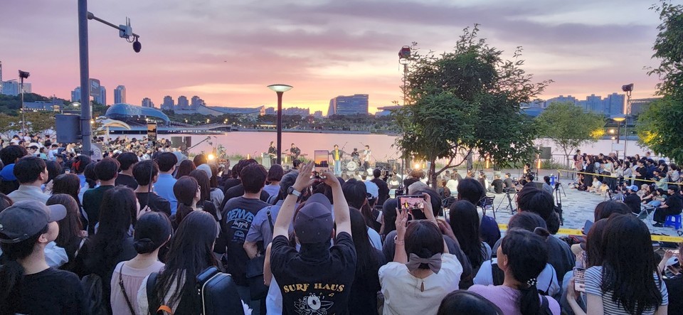 ▲ TBC 비긴어게인 ‘오픈마이크’ 세종 촬영 현장.