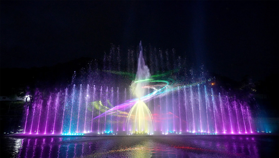 ▲ 충북 괴산군 자연울림 음악분수.