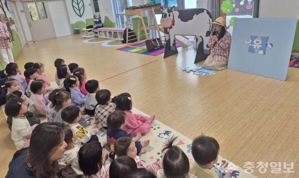 ▲ 건강한 우유 마시기 습관 형성교육