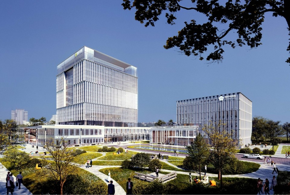 2027년 완공 예정인 청주시청 청사 조감도.