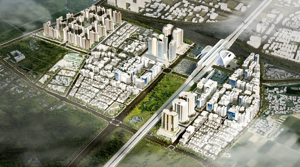 ▲ 오송역세권지구 도시개발사업 조감도.