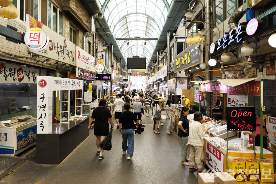 ▲ 단양구경시장 전경.