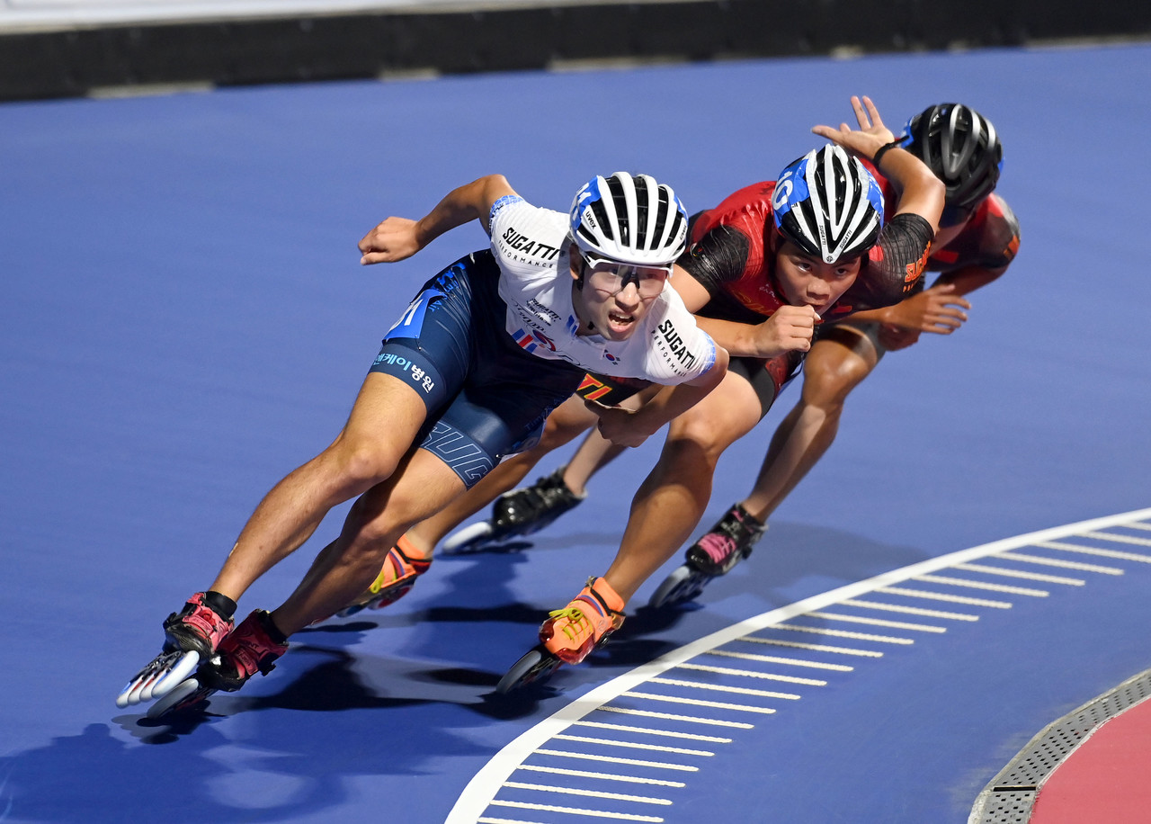 ▲ 스피드트랙 5000m 남자시니어에 출전한 정병희 선수. 사진stn제공