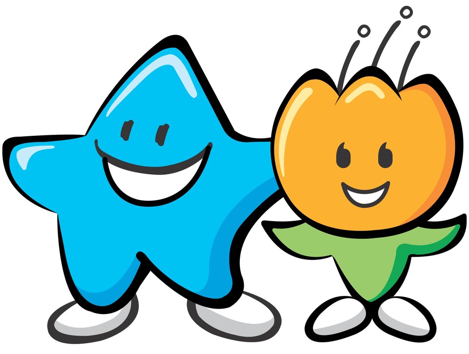 ▲ 충북도교육청 홍보 캐릭터 별이(왼쪽)와 송이.