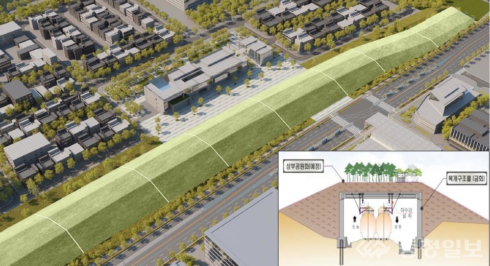 ▲ 철도복개공사 구간 조감도