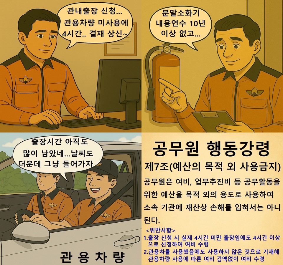 ▲ 충북 증평소방서는 적극행정의 일환으로 생성형 AI를 활용한 '청렴 네컷 웹툰 콘텐츠 제작·공유' 시책을 추진하고 있다.