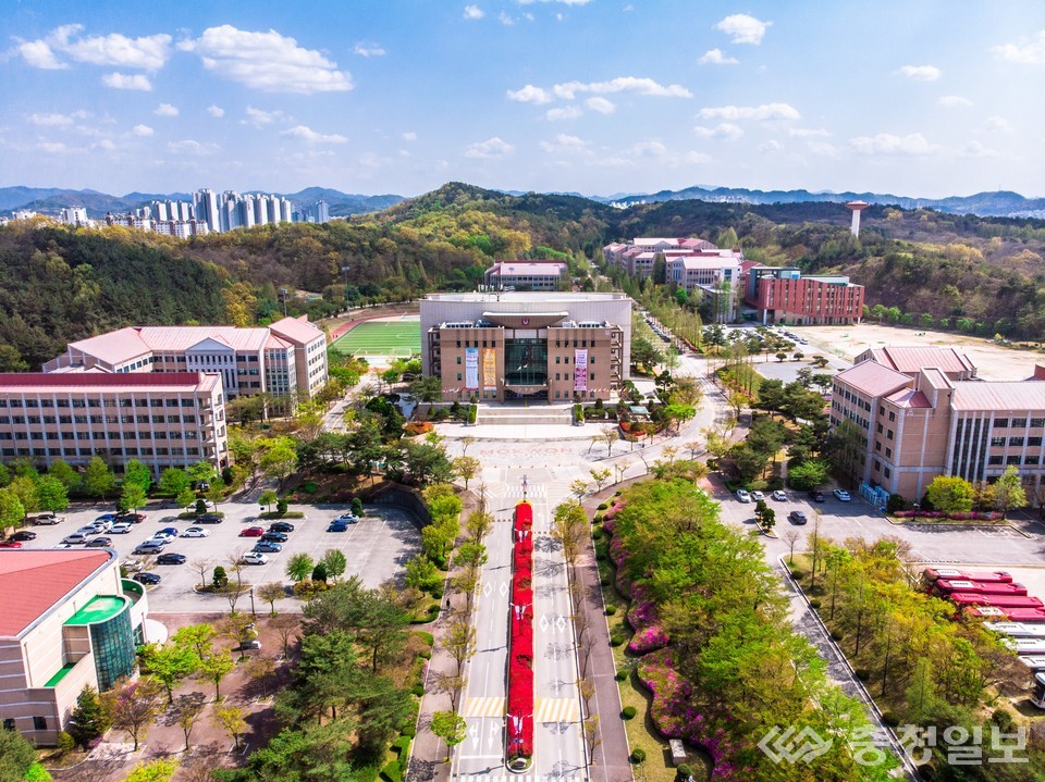 ▲ 하늘에서 내려다본 목원대 전경