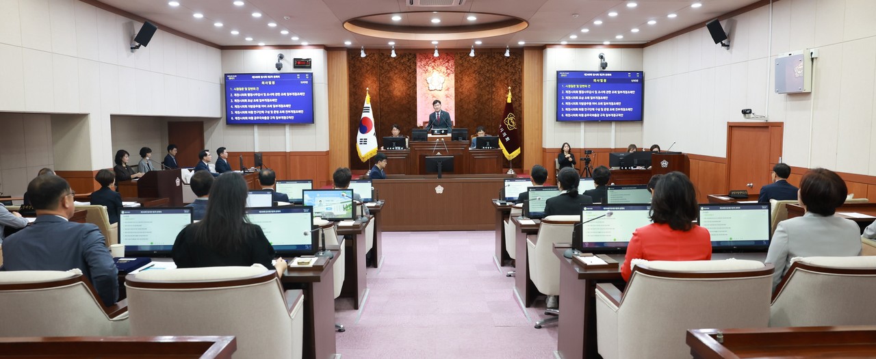 ▲ 제천시의회 제349회 임시회 본회의 모습. 사진=제천시의회제공