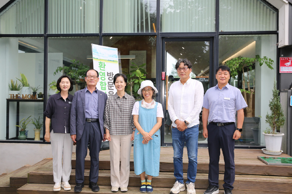 ▲ 18일 태안군을 찾은 김영 충청남도농업기술원장