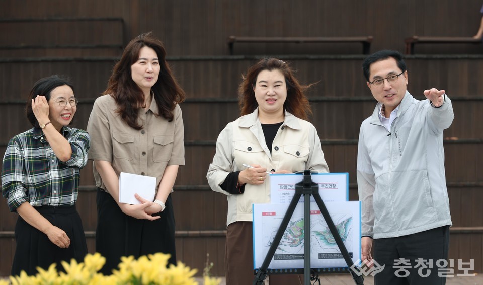 ▲ 동네방네 현장스케치 판암근린공원. 맨 우측 박희조 동구청장