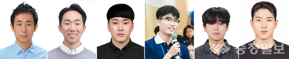 ▲ 왼쪽부터 국립한밭대 노진성 교수, 국립공주대 김중배 교수, 임재현 박사과정, Bang Nguyen Xuan 석사과정, 김대희, 김도윤 학부생