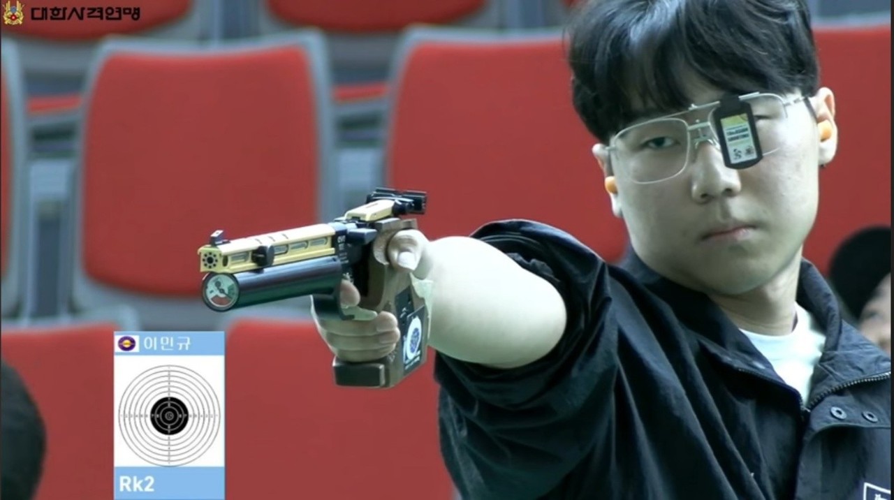 ▲ 단양고등학교 이민규 학생 경기 모습. 사진=단양고제공