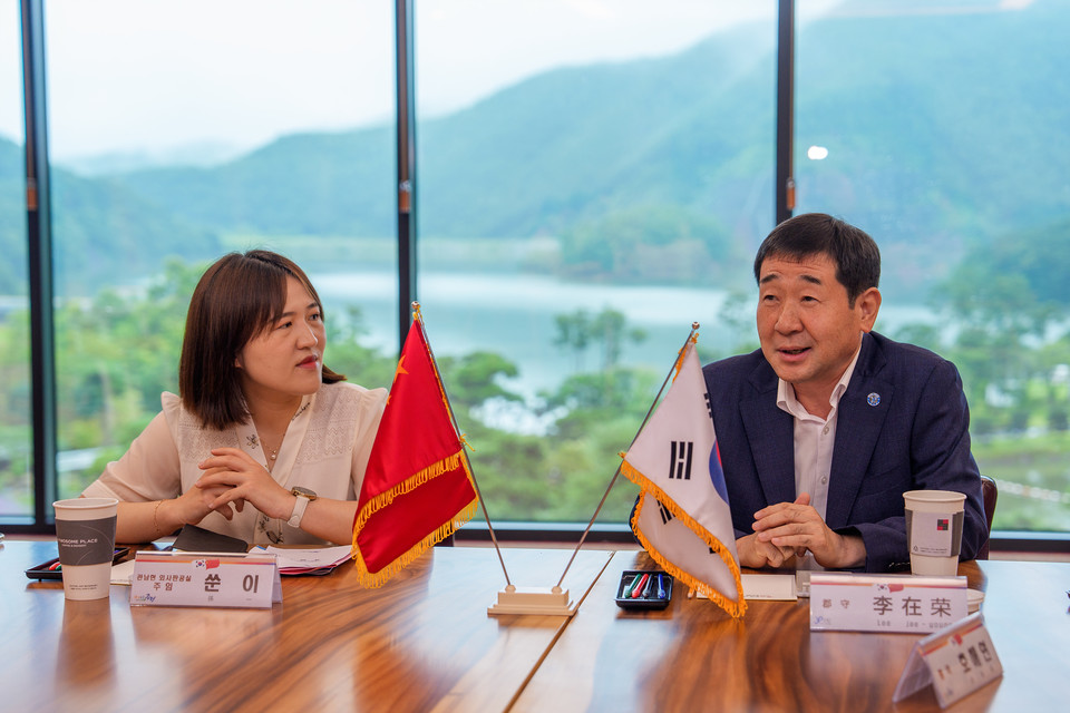 ▲ 지난 2024년 충북 증평군과 관남현 학생교류단 우호교류 사진.