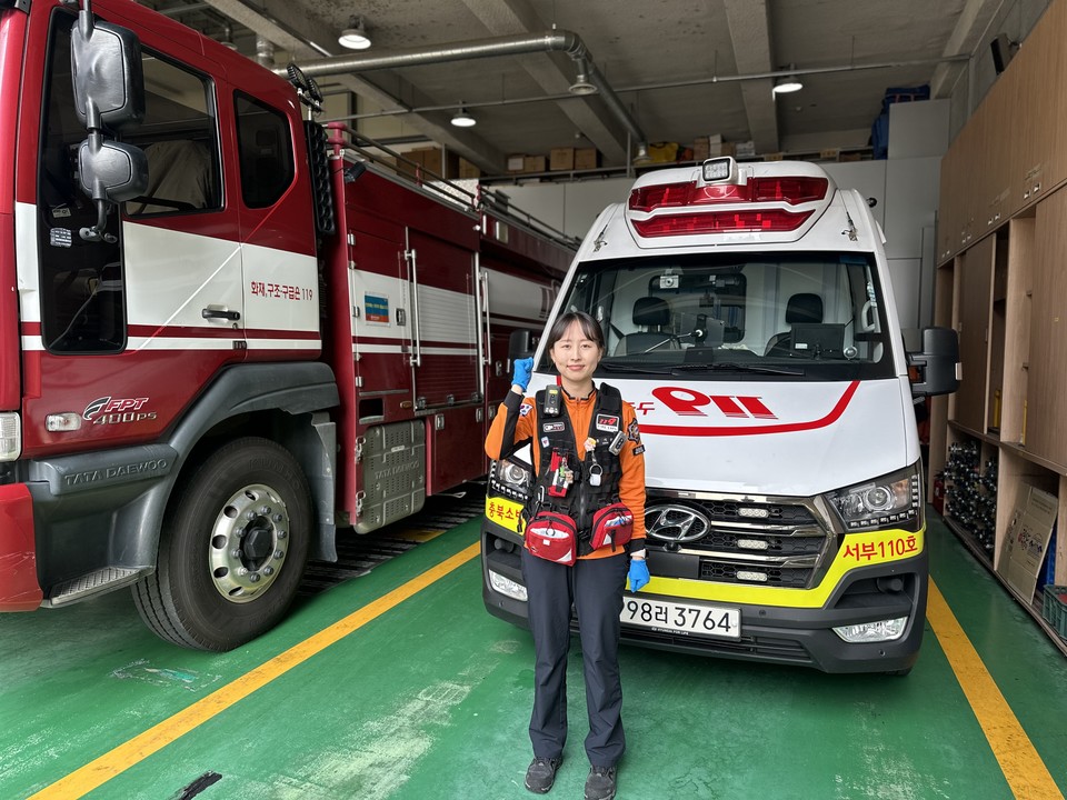 ▲ 홍지은 복대119 안전센터 구조대원.