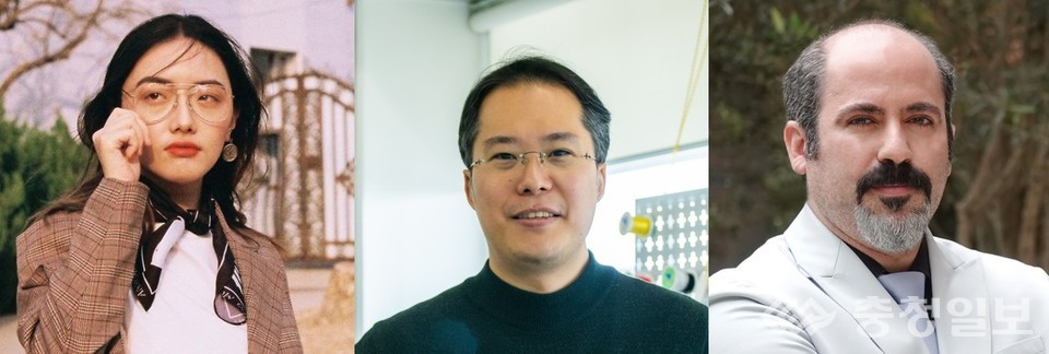 ▲ 왼쪽부터 위 치엔 순 박사, 이창희 산업디자인학과 교수, 알리 아사디푸어 영국왕립예술학교 CSRC 센터장