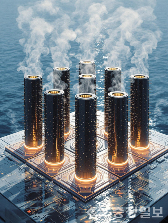 ▲ 국립한밭대학교 화학생명공학과 최원산 교수 연구팀의 태양광 증발기 모식도