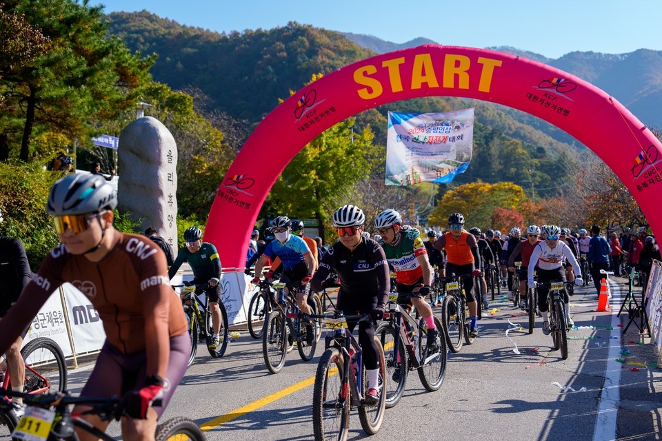 ▲ 지난해 증평인삼 전국 산악 자전거대회 사진.