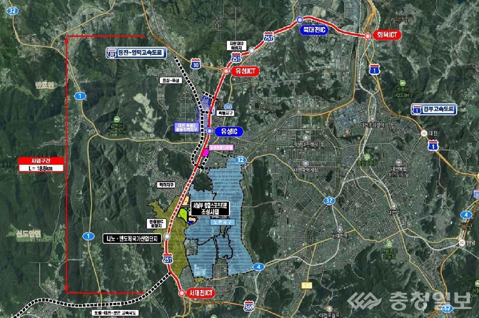▲ 호남고속도로지선 확장 위치도
