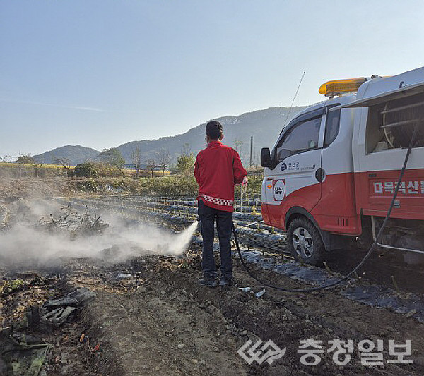 ▲ 산불 예방 활동 모습.