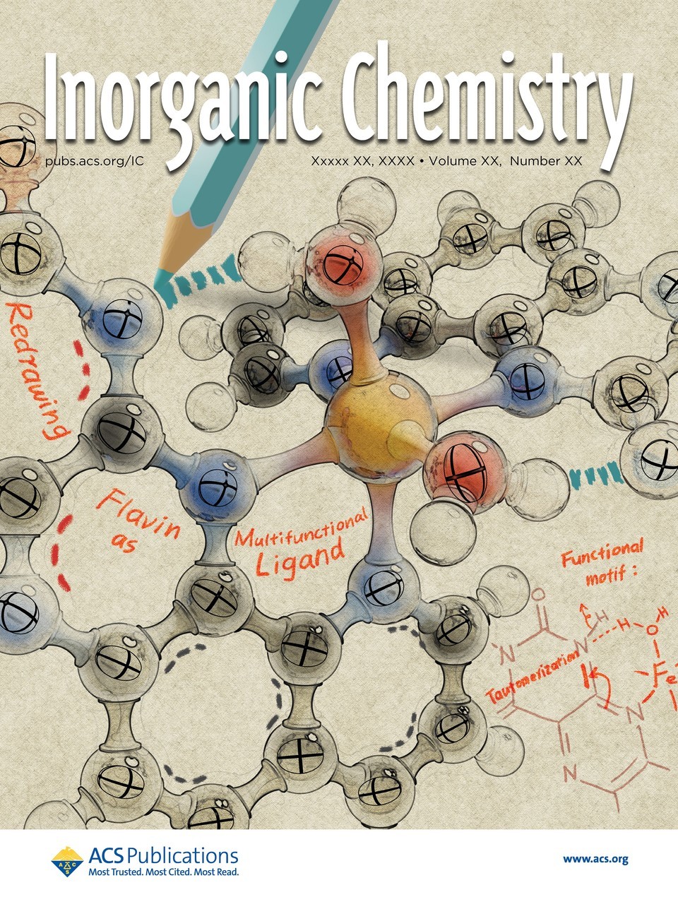 ▲ 미국화학회가 발행하는 국제학술지 무기화학지 표지논문