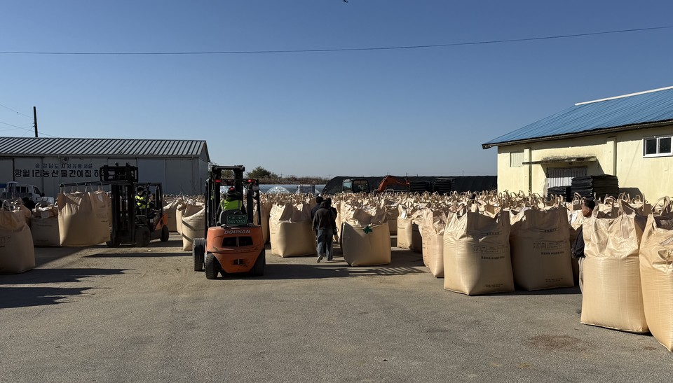 ▲ 광석면 공공비축미곡 매입 현장