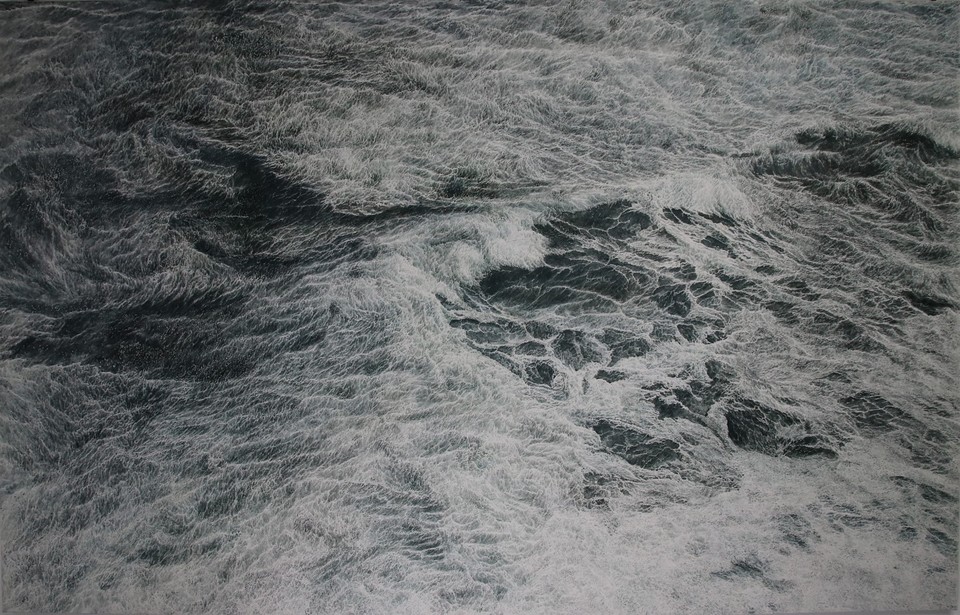 ▲ 송해석 작가 대표작 ‘파도Ⅸ-1(기다림)’